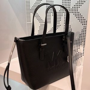 Michael Kors XSmall Carryall Convertible Top Zip Tote Black
